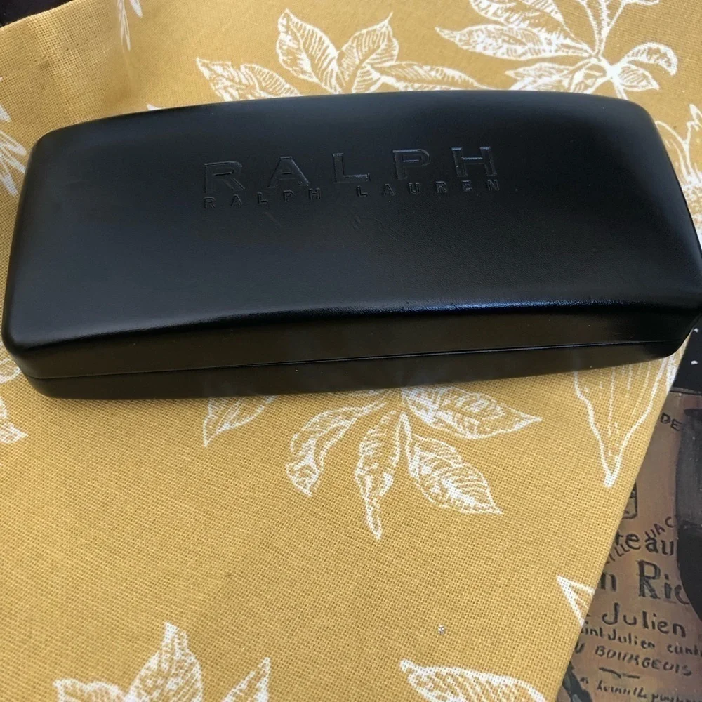 Ralph Lauren Black Hard Sunglass Eyeglass Case Black Lined In Velvet